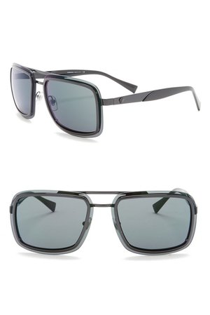 Versace Rectangle 63mm Sunglasses