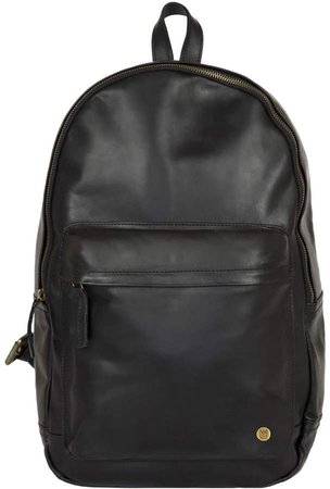 Mahi Leather Leather Classic Backpack Rucksack In Black Leather