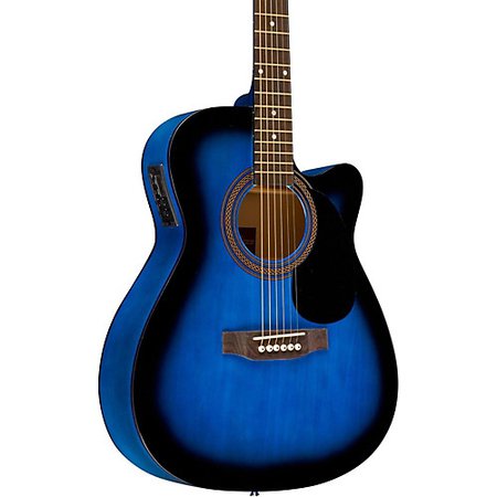 acoustic guitar blue