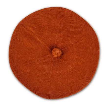 Fallon Brown Pom-Pom Knitted Silk Cashmere Beret | Asneh | Wolf & Badger