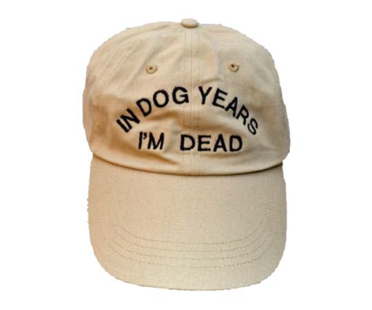 in dog years i'm dead hat