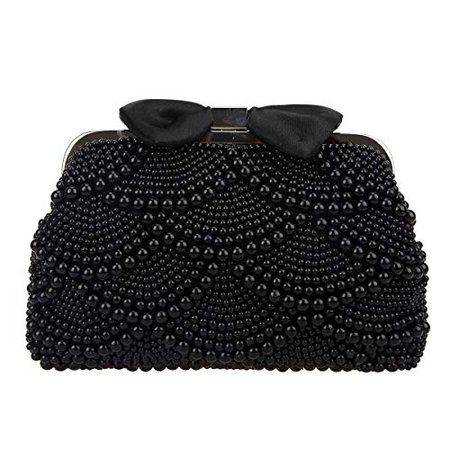 Fawziya Pearl Clutch Evening Bag Bow Clutches for Women-Black: Amazon.ca: Shoes & Handbags