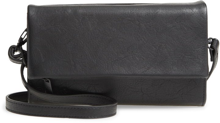 Faux Leather Crossbody Wallet