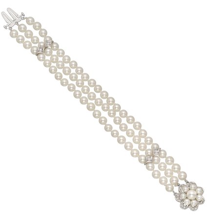 pearl and platinum bracelet