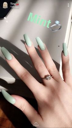mint colored nails one black - Google Search