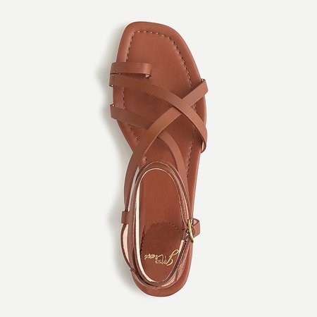 J.Crew: Abbie Strappy Sandals With Toe Ring For Women brown