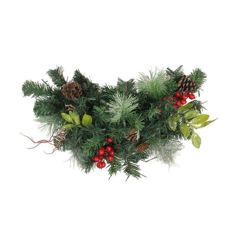 Shop 26” Pre-Decorated Frosted Pinecone and Berry Artificial Christmas Swag - Unlit - Free Shipping On Orders Over $45 - Overstock - 16541717