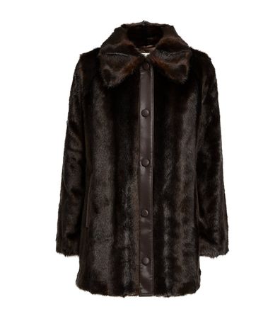 Claudie Pierlot Faux Fur Coat | Harrods AU