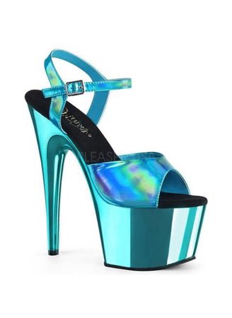 Blue Aqua and turquoise platform heels