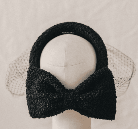 black bow hat
