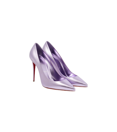 metallic light purple heels