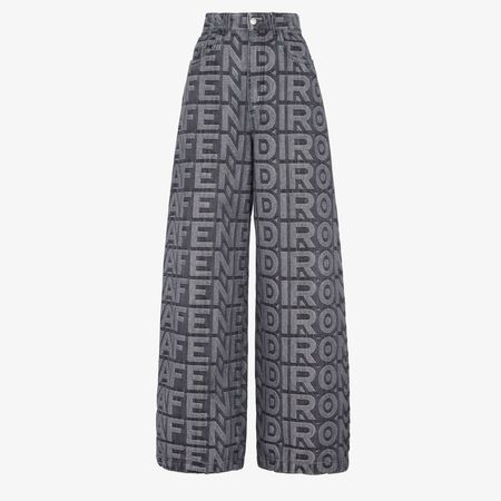 Trousers - Black denim Fendi Roma Capsule trousers | Fendi