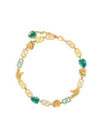 Versace Jungle Grecamania Necklace Ss20 | Farfetch.com