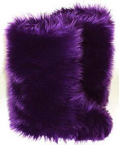 Purple fur boots