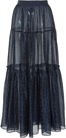 Jeune Sheer Cotton-Voile Maxi Skirt