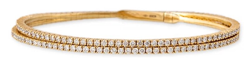 Gold double bangle bracelet