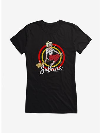 Archie Comics Sabrina The Teenage Witch Broom GIrls T-Shirt | Hot Topic