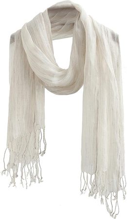 100% Linen Scarf Shawl Wrap Lightweight Scarfs Scarves For Men And Women (Linen) at Amazon Women’s Clothing store