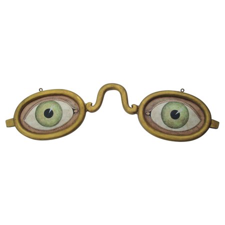 Folk Art Decorative Spectacles, Eyeglasses Optometrist Trade Sign For Sale at 1stDibs