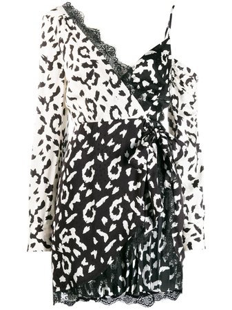 Self-Portrait animal print wrap dress £300 - Shop Online. Same Day Delivery in London