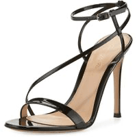 black heel sandal
