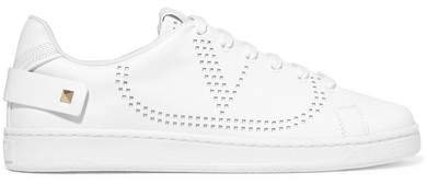 Garavani Net Perforated Leather Sneakers - White