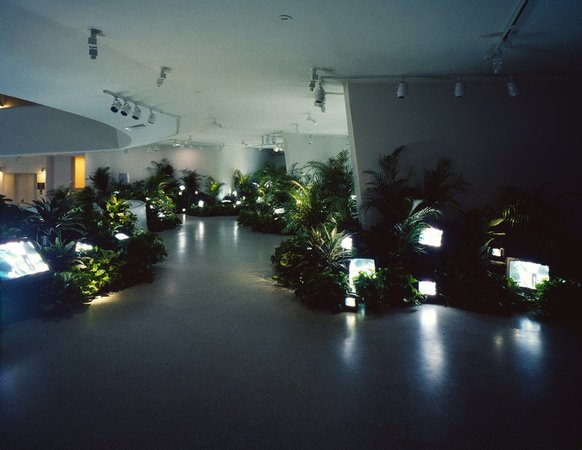 Nam-June-Paik-TV-Garden-1974-2000-version-video-installation-with-color-television-sets-and-live-plants-dimensions-vary-with-installation-Solomon-R.-Guggenheim-Museum-New-York-2.jpg (1600×1238)