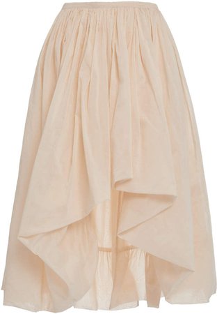 Molly Goddard Nonna Cotton-Silk High-Low Skirt Size: 8