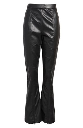 Topshop Faux Leather Flare Leg Pants | Nordstrom
