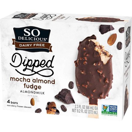 So Delicious Dairy Free Almond Milk - Mocha Almond Fudge Frozen Dessert Bar - 9.2oz : Target