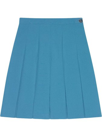Shop blue Gucci pleated mini skirt with Express Delivery - Farfetch