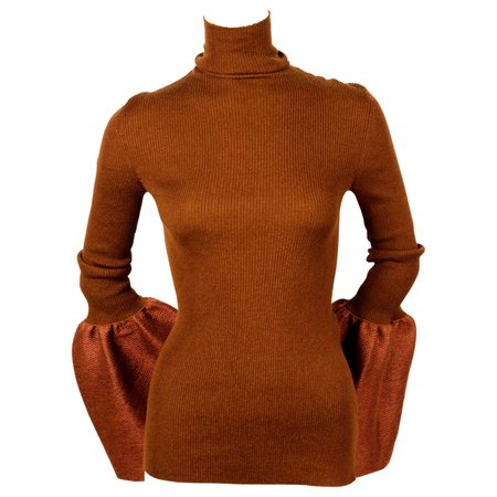 new 2015 CELINE by PHOEBE PHILO runway turtleneck with bell sleeves