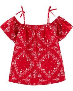 (18) Pinterest - Simplee Red print ruffles chiffon blouse shirt women tops Boho off shoulder short sleeve crop top Summer beach blouse tube blusa | Sweet 16