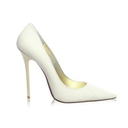 Pumps | Shop Women's White Leather Pointed Toe Stiletto Pumps at Fashiontage | 5adeff5589a42