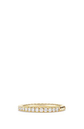 David Yurman Cable Ring with Diamonds in 18K Gold | Nordstrom