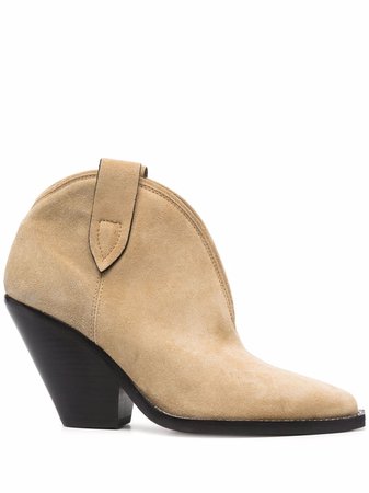 Shop Isabel Marant pointed suede ankle boots with Express Delivery - FARFETCH
