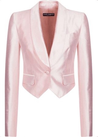 Dolce and Gabbana pink satin blazer
