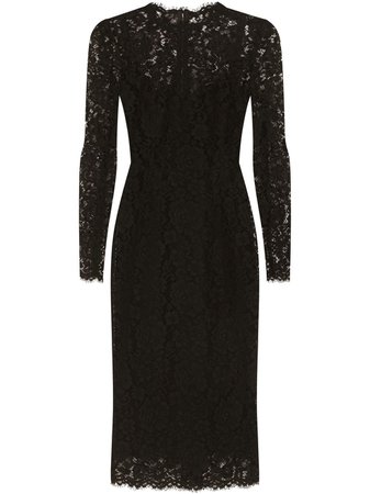 Dolce & Gabbana long-sleeve Lace Midi Dress - Farfetch
