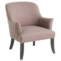 purple tweed armchair