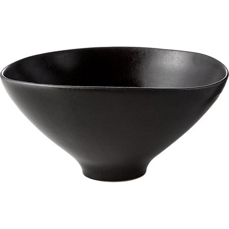 cb2 black serving bowl