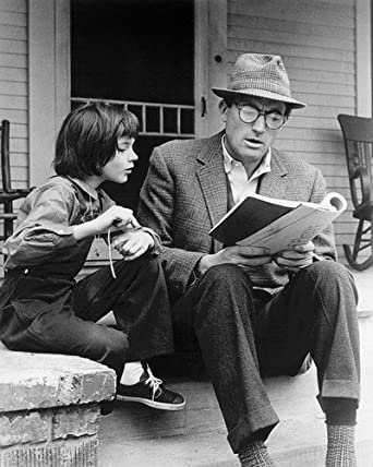 To Kill a Mockingbird Gregory Peck Mary Badham reading script on set 8x10 Promotional Photo at Amazon's Entertainment Collectibles Store