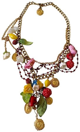 Dolce & Gabbana Gold Sicily Floral Necklace