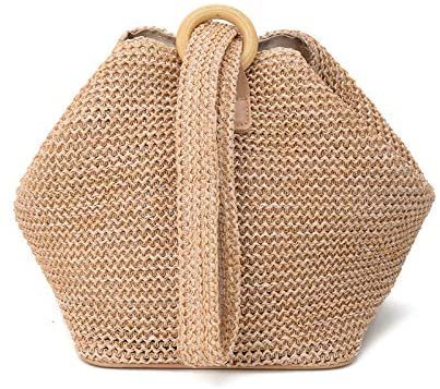 Women Straw Bag Summer Beach Rattan Shoulder Bags Wicker Weave Handbag Crossbody: Amazon.co.uk: Shoes & Bags