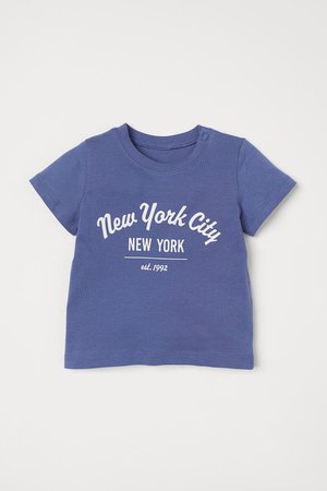 Printed T-shirt - Blue/New York City - Kids | H&M US
