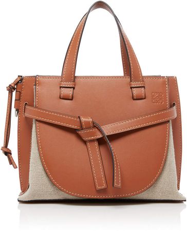Gate Leather and Canvas Tote
