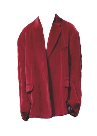 softened red blazer