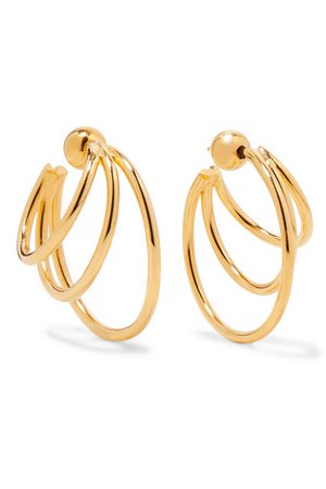 SOPHIE BUHAI Gold vermeil hoop earrings$395