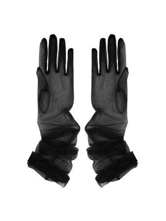 Sheer black gloves