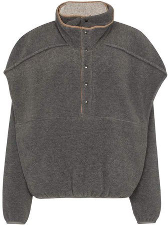 double-layer fleece sweatshirt