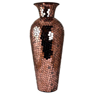 Bloomsbury Market Ebright Mosaic Copper Floor Vase | Wayfair